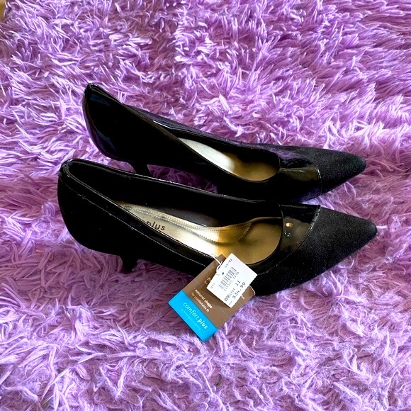 Comfort Plus by Predictions Black Suede & Leather - Picture 8 of 11